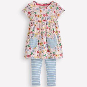 NWT Mini Boden Short-sleeved print tunic set